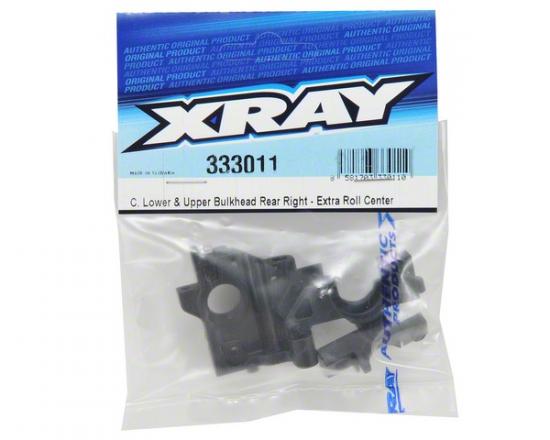 XRay Composite Lower + Upper Bulkhead Rear Right - Extra Roll Center