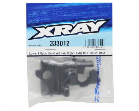 XRay Composite Lower + Upper Bulkhead Rear Right - Extra Roll Center - Hard