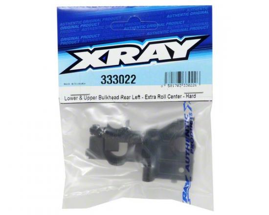 XRay Composite Lower + Upper Bulkhead Rear Left - Extra Roll Center - Hard