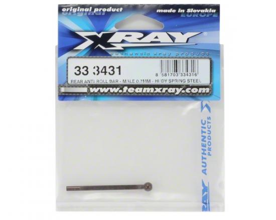 XRay Rear Anti-Roll Bar - Male 0.7mm - Hudy Spring Steel