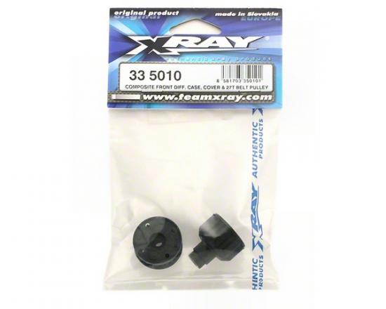 XRay Composite Front Diff. Case, Cover + 27T Belt Pulley