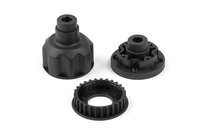 XRay Composite Front Diff. Case, Cover + 27T Belt Pulley