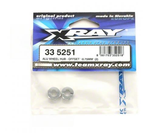 XRay Aluminium Wheel Hub - Offset -0.75mm (2)