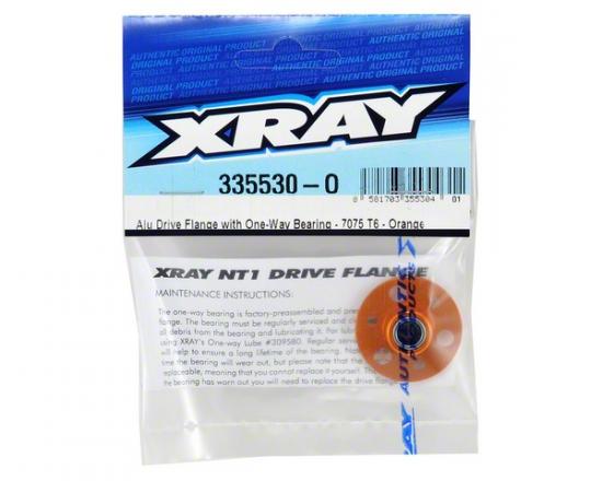 XRay Drive Flange With One-Way Bearing - Aluminium 7075 T6 - Orange