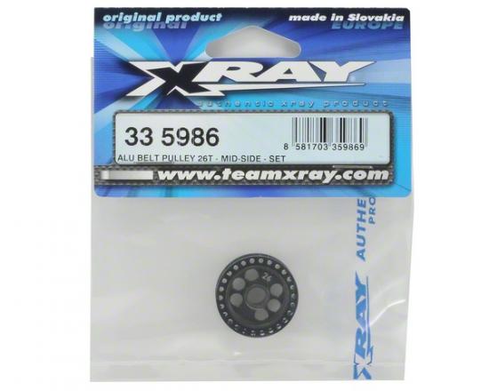XRay Aluminium Belt Pulley 26T - Mid-Side - Set
