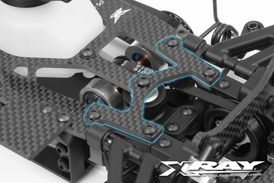 XRay Graphite Brace For Flex Radio Plate 2.5mm