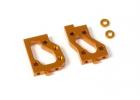 XRay Aluminium Radio Plate Mounts (L+R) - Swiss 7075 T6 - Orange