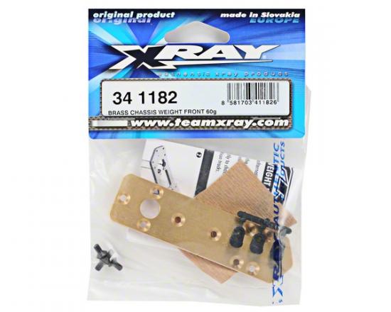 XRay Brass Chassis Weight Front 60G
