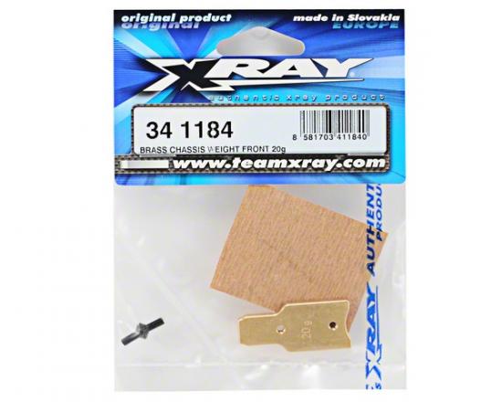 XRay Brass Chassis Weight Front 20G