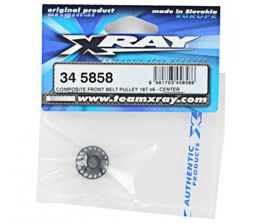 XRay Composite Front Belt Pulley 18T O6 - Center