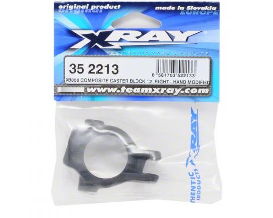 XRay XB808 Composite Caster Block 12 Deg Right - Hand Modified