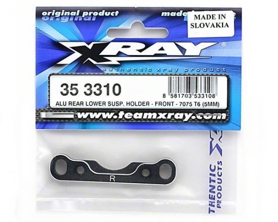 XRay Aluminium Rear Lower Susp. Holder 0 Deg - Deg - Front - 7075 T6 (5mm)
