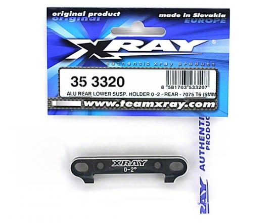 XRay Aluminium Rear Lower Susp. Holder 0 Deg-2 Deg- Rear - 7075 T6 (5mm)