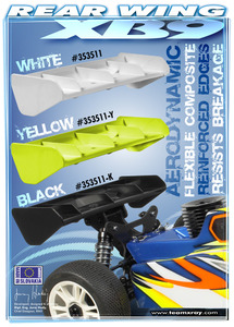 XRay XB9 Rear Wing - White