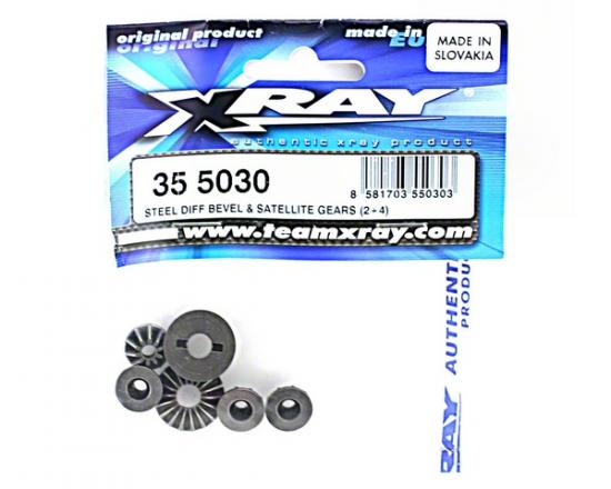 XRay Steel Diff Bevel + Satellite Gears (2+4)