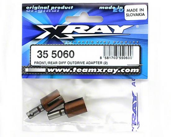 XRay Front/Rear Diff Outdrive Adapter (2) - Hudy Spring Steel