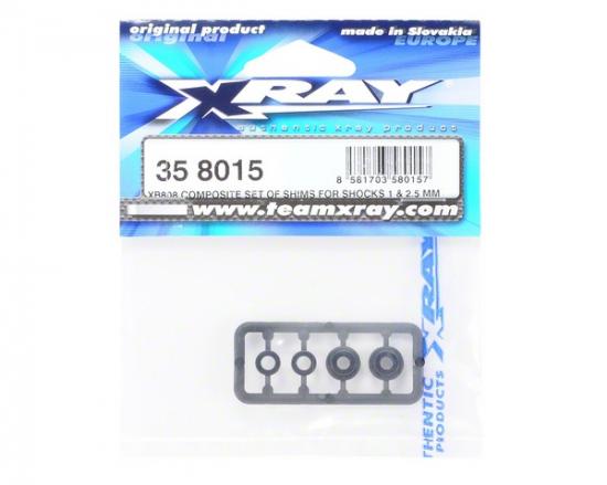 XRay XB808 Composite Set Of Shims For Shocks 1 + 2.5 mm