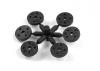 XRay 4-Hole Composite Shock Piston Set - Straight - Wide (2)
