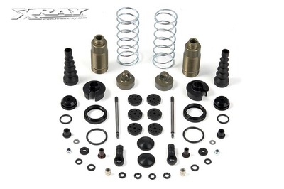 XRay XB808 Front Shock Absorbers + Boots Complete Set (2)