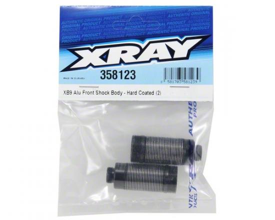 XRay XB9 Aluminium Front Shock Body - Hard Coated (2)