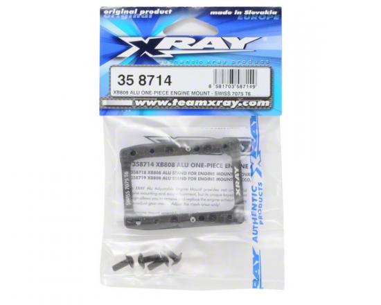 XRay XB808 Aluminium One-Piece Engine Mount - Swiss 7075 T6 - Hard Coated