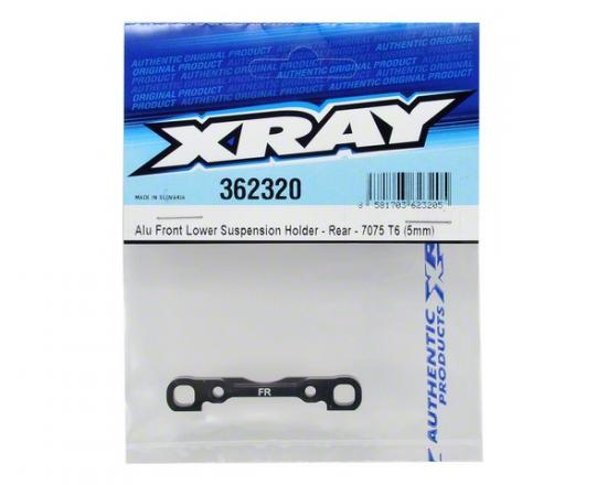 XRay Aluminium Front Lower Susp. Holder - Rear - 7075 T6 (5mm)