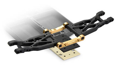 XRay Brass Rear Lower Suspension Holder Set +2 - Rr+Rf