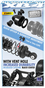XRay Aluminium Shock Cap-Nut With Vent Hole (2)