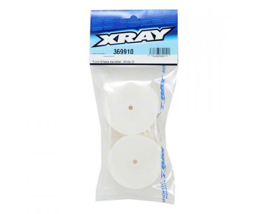 XRay XB4 Front Wheels - White Aerodisk - 14mm Hex (2)