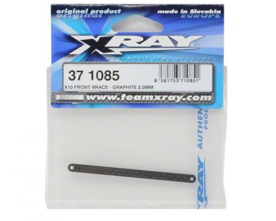XRay X10 Front Brace - Graphite 2.0mm — image 2 of 3