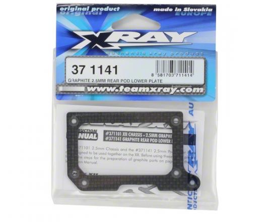 XRay Graphite 2.5mm Rear Pod Lower Plate