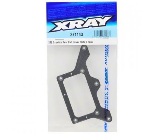 XRay X12 Graphite 2.5mm Rear Pod Lower Plate