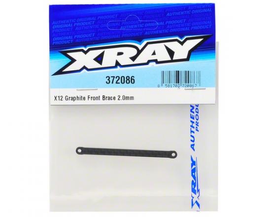 XRay X12 Front Brace - Graphite 2.0mm