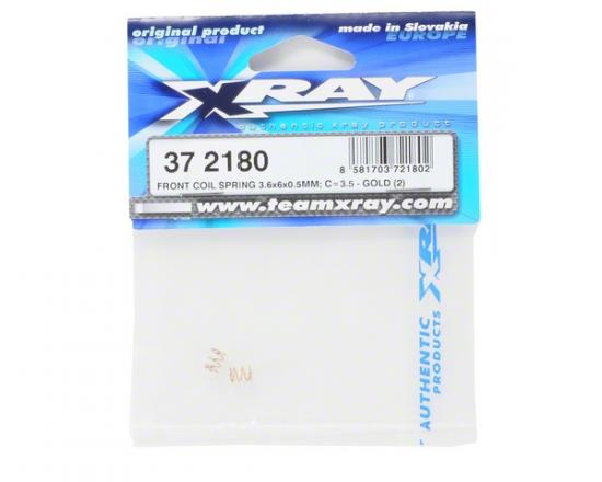 XRay Front Coil Spring 3.6X6X0.5mm; C=3.5 - Gold (2)