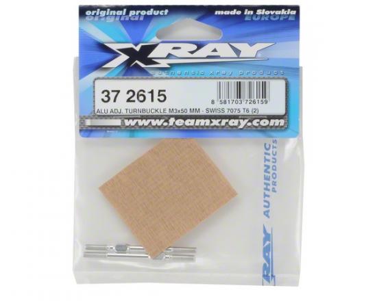 XRay Aluminium Adj. Turnbuckle M3X51 mm - Swiss 7075 T6 (2)