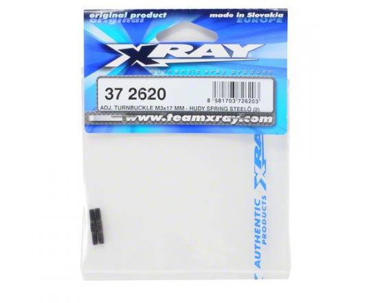 XRay Adj. Turnbuckle M3X17 mm - Hudy Spring Steel (2)