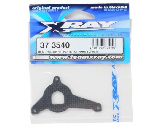 XRay Rear Pod Upper Plate - Graphite 2.0mm