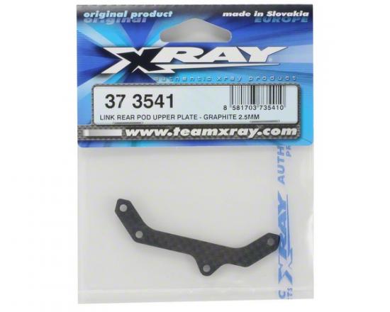 XRay Link Rear Pod Upper Plate - Graphite 2.5mm