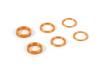 XRay Set Of Aluminium Shims 6.37X8.4mm (0.5mm, 1.0mm, 2.0mm) - Orange