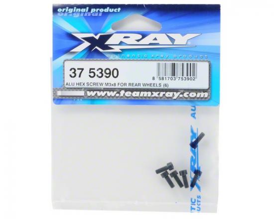 XRay Aluminium Hex Screw M3X8 For Rear Wheels (6)