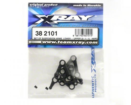 XRay Set Of Suspension Arms, Lower + Upper (2+1+1) - Hard