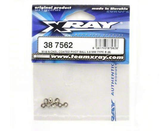 XRay M18 Nickel Coated Pivot Ball 5.8 mm Type B (8)
