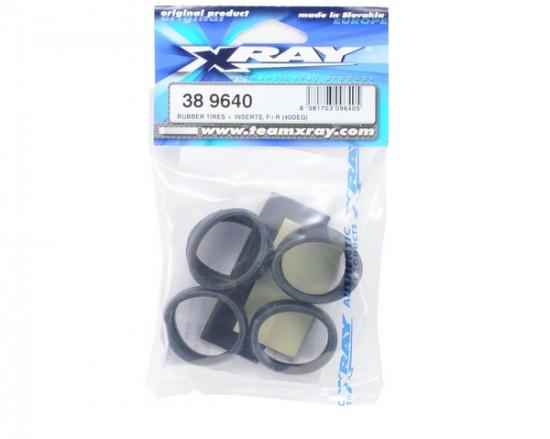 XRay Rubber Tires + Inserts, F+R (40Deg)