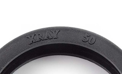 XRay Rubber Tires + Inserts, Front (50Deg)