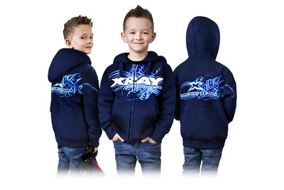 XRay Junior Sweater Hooded With Zipper - Blue (S) ** CLEARANCE **