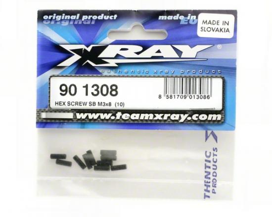 XRay Hex Screw Sb M3X8 (10)