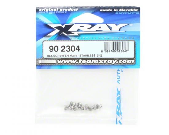 XRay Hex Screw SH M3X4 - Stainless (10)