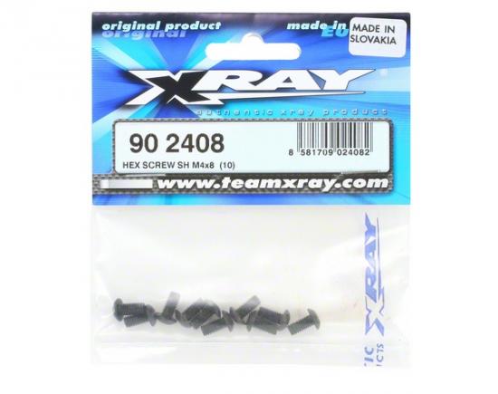 XRay Hex Screw SH M4X8 (10)