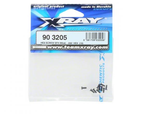 XRay Hex Screw Sfh M2X6 - Inch Hex # 0.50 (10)