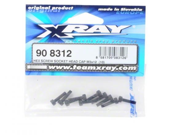 XRay Hex Screw Socket Head Cap M3X12 (10)